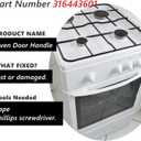 316443601 Oven Door Handle Appliance Replacement Compatible with Kenmore Electrolux Frigidaire Fit for Kitchen Range Stove with 2 316433300 Oven Door Handle Screws