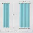 DUALIFE Aqua Curtains for Living Room Bedroom Light Blocking Window Curtains Triple Weave Room Darkening Curtain Panels Thermal Insulated Grommet Top 34X63