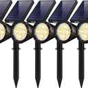 InnoGear Solar Lights Outdoor Waterproof Solar Garden Light for Outside Yard Landscape Lighting Pathway Spot Lights Spotlight Wall Light Auto On/Off, Pack of 6 (Warm White)