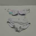Aqua Eve Women Underwire Bikini High Waisted Bathing Suit Tummy Control Two Piece Swimsuit (Large, White)