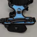 PoyPet No Pull Dog Harness, No Choke Front Clip Dog Reflective Harness, Adjustable Soft Padded Pet Vest with Easy Control Handle for Small to Large Dogs(Blue,L)