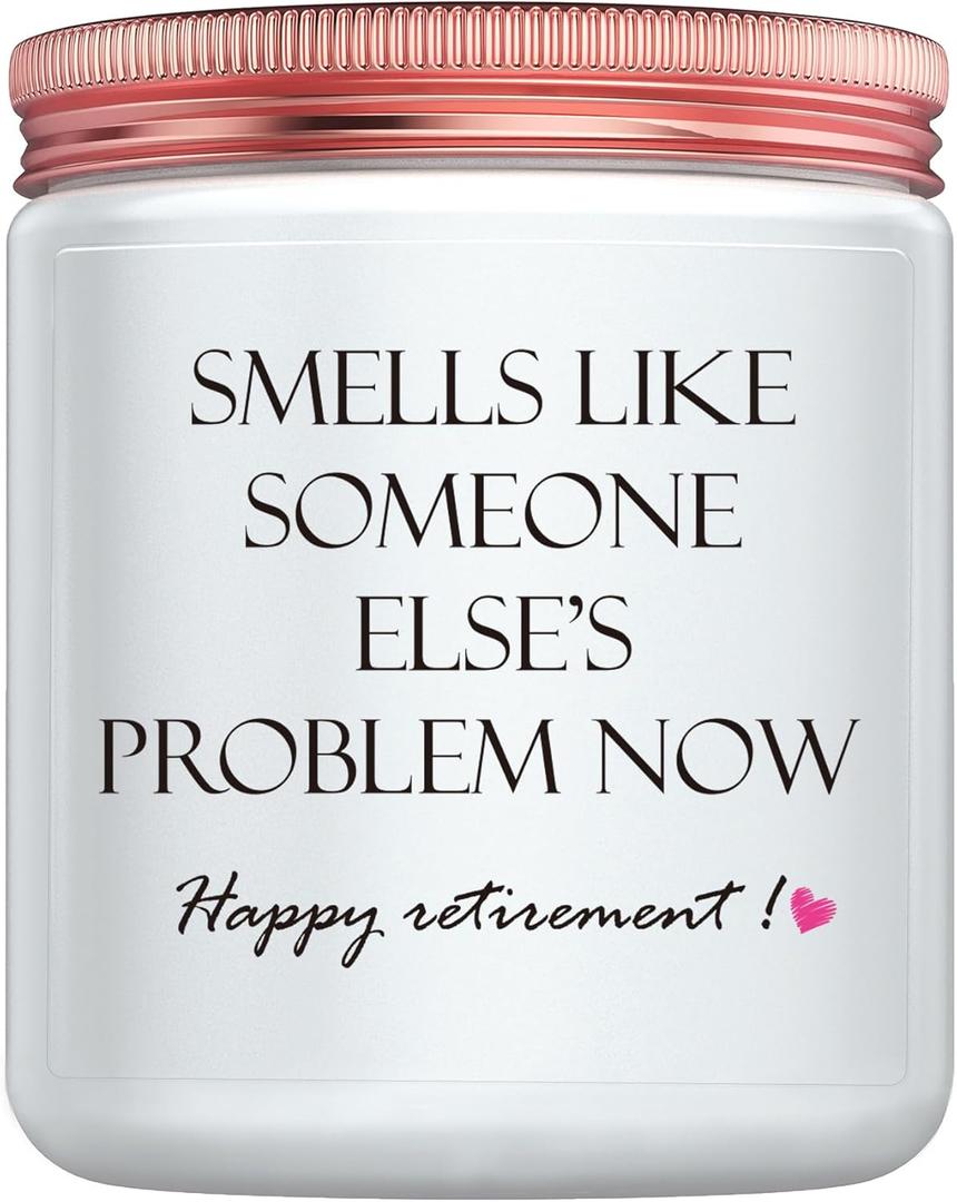 Retirement Gifts for Women Men, Best Happy Retired 2025 Candles, Funny Teacher Coworkers Nurses Retired Gift Ideas, Lavender Scent (RTM)