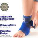 Neo-G Ankle Brace for Kids - Support For Juvenile Arthritis Relief, Joint Pain, Ankle Injuries, Gymnastics, Basketball, Volleyball - Adjustable Compression - Class 1 Medical Device - 1 Size - Blue (Blue)