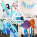 7 x 9.8in Blue Tissue Paper Tassel DIY Hanging paper decorations Party Garland Decor for Party Decorations Wedding,Festival,Baby Shower Decoration 20PCS25cm