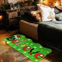 Christmas Believe Bathroom Rug  47" x 19" Green Extra-Long Non-Slip for Bathroom Kitchen Rug Soft Absorbent Bath Tub Mat Room