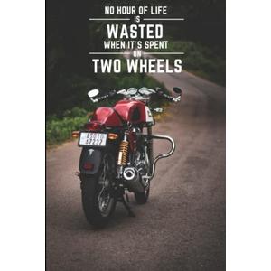 Two Wheels Vintage Motorcycle Cover Sketchbook Notebook 6x9in with 120 Blank pages