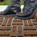 MATALL Outside Door Mat - 36x17 Inches Brown Welcome Matt, Indoor and Outdoor Dirt Trapper Door mat for Office Doorway, Patio, Porch, or Deck