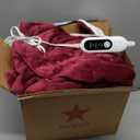 Heated Blanket Electric Throw, 50" x 60" Heating Blanket with 5 Levels & 10 Hours Auto Off, Extremely Soft Flannel Warm Blanket Gifts Over-Heat Protection, ETL Certified Machine Washable