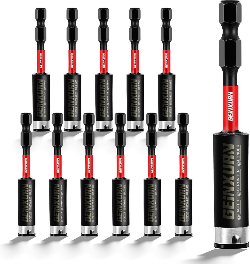 12PACK Impact Magnetic Screwdriver Bit Holders, 3Inches Extension Socket Drill Bit Holder S2 Alloy Steel Hex Shank Quick-Change Drill Bit Guide