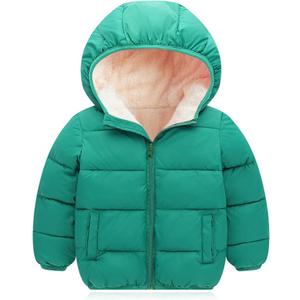 BFUSTYLE Toddler Winter Coats Hooded Infants Fleece Jacket Thickened Jacket for Baby Girls Boys 1-5T (Green)