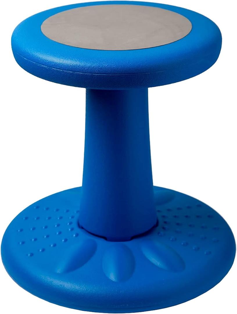 Studico ActiveChairs Kids Wobble Stool, Flexible Seating for Preschool & Elementary Classrooms, Improves Focus, Posture & ADHD/ADD, 14" Active Desk Chairs, Ages 37, Blue
