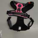 PHOEPET No Pull Dog Harnesses for Small Dogs Reflective Adjustable Front Clip Vest with Handle 2 Metal Rings 3 Buckles [Easy to Put on & Take Off](S, Pink)