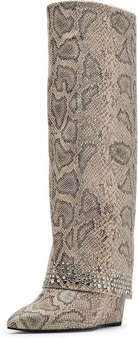 Madden Girl Women's Evannder Wedge Tall Boot, 8.5