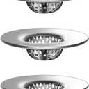 MR.SIGA Bathroom Sink Strainer, Utility, Slop, Bathtub Lavatory Sink Drain Strainer Hair Catcher, Stainless Steel Shower Drain Strainer, Outer Diameter 2.1 inch, Inner Diameter 1 inch, 3 Pack (Silver)