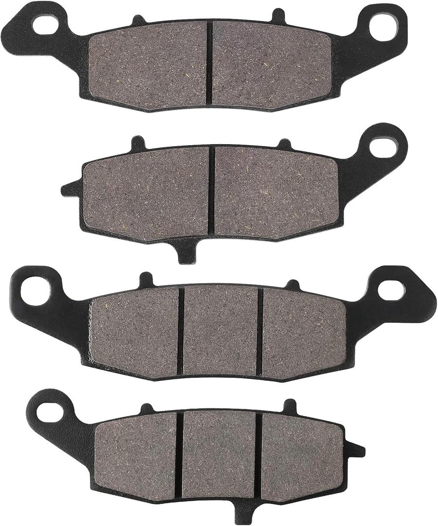 SOLLON Front and Rear Brake Pads for Kawasaki VN900 Vulcan Classic/ Classic LT 2006-2014, VN900 Vulcan Custom 2007-2014, VN1500 1999-2004, VN1600 Vulcan Classic 2001-2008, VN1700 Vulcan 2009-2014