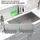 17 x 5.5 Silicone Faucet Handle Drip Catcher Tray Mat, Silicone Faucet Mat Dish Soap Sponge Holder for Kitchen Sink, Drying Mat for Kitchen Counter Bathroom Kitchen Sink Splash Guard - Grey