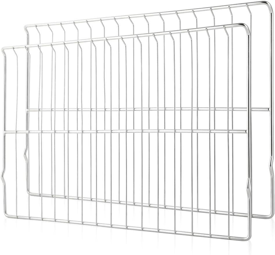 [Upgraded] 2Pcs Range Standard Oven Racks MHL63411403 for LG Range Ovens, Stainless Steel Oven Shelf Rack Replacement Part, 24.7'' Wide x16.2'' Deep