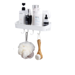 Bathroom Shelves Wall Mounted, Shower Caddy with Suction Cups, Removable Organizer Rack, for Toilet, Sink or Balcony Storage