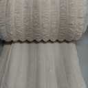 BEDELITE Blankets Queen Size for Bed, 300GSM Soft & Warm Fleece Blanket, Decorative and Giftable Striped Beige Blankets for Women, Men, 90"x90"