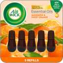 Air Wick Essential Mist Refill, 5 ct, Mandarin & Sweet Tangerine, Essential Oils Diffuser, Air Freshener