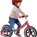 Radio Flyer Air Ride Balance Bike, Red, for Kids Ages 1.5-5, Pedal Free for Quick Learning, Rubber Air Tires, Adjustable Seat, Foot Rest, Ringing Bell, Kid & Toddler Balance Bikes