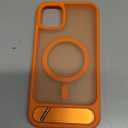 Temdan Magnetic Compatible with iPhone 11 Phone Case, [Built-in Invisible Kickstand][Compatible with MagSafe] [Military Grade Shockproof] Slim Translucent Matte Phone Case for iPhone 11 6.1" (Orange)