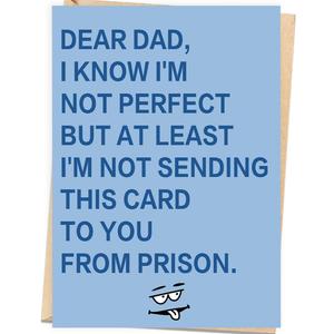 3 x Funny Fathers Day Card for Dad, Father's Day Card Gifts from Daughter Son, Personalized Fathers Day Gift