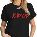 Valentine Teacher Shirt Women-Cute My Class is Full of Sweet Hearts Short Sleeve Valentines Day Teacher Tee Tops (L)