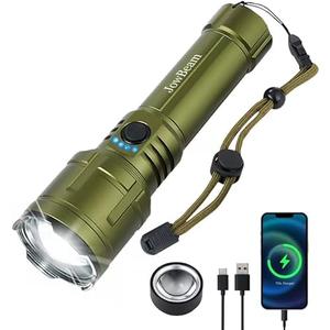 Jowbeam Tactical Flashlight High Lumens, 5000mAh USB-C Rechargeable, 3000lm Bright Flashlights 5000 FT Beam, 5 Modes, Zoomable, 7-32H Runtime, with Ignition Lens, for Camping, Hiking, Emergencies