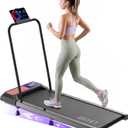 Gkyet Walking Pad Treadmill with Handle Bar, 8% Incline Under Desk Treadmill | 2.5HP Quiet Motor, 265 lb Capacity, 0.6-4 MPH Speed, 15 x 35.4 in Belt, Compact for Home Office and Small Spaces