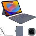 Detachable Keyboard Case for iPad Pro 11 inch(4th, 3rd, 2nd gen): Wireless Magnetic Keyboard with Removable Cover, Multi-Touch Trackpad/Gray