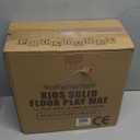 ProSource Foam Puzzle Floor Play Mat for Kids and Babies with Solid Colors, 36 or 16 Interlocking Tiles with Borders, Black/Grey/White