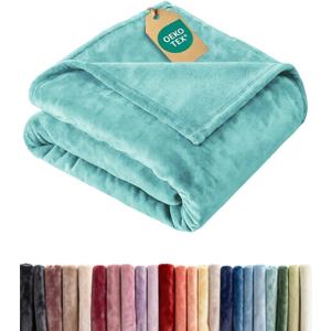 Ultra Soft Fleece Blanket Throw Size - Flannel Fleece Luxury Throw Blanket Lightweight for Couch Bed Chair - Thick, Warm & Breathable - All Season Cozy Fuzzy, Anti-Static Microplush Bedding, Turqoise