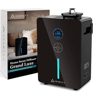 Aromify Grand Luxe Home Scent Diffuser, Covers 3500 Sq Ft, Essential Oil Diffuser for Home, Office & Spa, Waterless Aromatherapy Diffuser, Bluetooth, Connects to HVAC, Scheduled Timer, Black