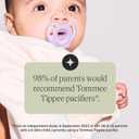 Tommee Tippee Ultra-Light Silicone Pacifier, 0-6 Months, Symmetrical One-Piece Design, BPA-Free Silicone Binkies, Pink/Purple/Green, Pack of 4