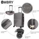 Luggage Set 2 Pieces -Suitcase Set - Luggage with Wheels - Check-in Luggage - PC + ABS Durable Suitcase Rotating Silent Wheels 3-Piece 28 Mint Green (grey)