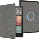 CoBak Magnetic Case for 7" Kindle Paperwhite 12th Gen 2024 and Kindle Colorsoft - Compatible with iPhone MagSafe, for Samsung/Belkin/Anker Wireless Charging Pads, Lightweight, Auto Sleep Wake (Mag Ring Gray)