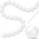 100 Pcs Pearl Ball Garland 2.2 Inches White
