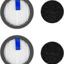 Replacement A200 HEPA Filters for Afoddon A200Pro NEQUARE S12 S25 S26 ORFELD B08/ C10A/ C10G Series Cordless Vacuum, 2 pcs HEPA Filters and 2 pcs Sponge Filters