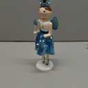 Joliyoou 12 Inch Christmas Wooden Nutcracker, Blue Fairy Nutcracker Holding A Star Wand Mantel Figurine, Xmas Nutcracker Tabletop Centerpieces Festival Shelves Decor