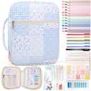 XKDOUS Bible Cover Case for Women Large Bible Bags with Durable Handle Quilted Carrying Case Church Book Holder Bible Study Supplies Accessories for Christian Gifts