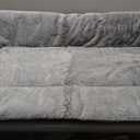 Dog Beds Crate Pad for Extra Large Dogs Fit Metal Crates,Ultra Soft Bed Washable & AntiSlip Kennel Cozy Sleeping Mat,Gray 48inch