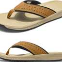 Flip Flop Thong Athletic Summer Sport Sandals with Arch Support Outdoor Summer Beach (10, Khaki)