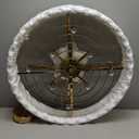 W27.6 Brushed Nickel Crystal Chandeliers Modern Round Chandelier for Living Room Dining Room Bedroom Large Crystal Chandeliers for Foyer Entryway Hanging Light Fixture Lighting 8-Light