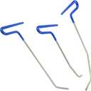 LadyRosian Dent Removal Rods Kit, 3 Pcs B Style Rods Auto Body Dent Repair Tools for Door Dings and Hail Damage, Paintless Dent Removal Tool