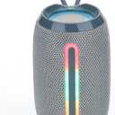 Bluetooth Portable Speaker, Wireless Bluetooth Speaker V5.1USB Card for Outdoor, Travel, Beach, Camping Gray