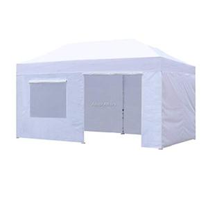 Invezo Gazebo Tent for Outdoor 10 x 20 feet with 4 Side Cover (1 Door and 1 Window) Extra 60 kgs White (Canopy Tent, 10 x 20 feet Tent) Portable and Foldable (3 x 6, White)