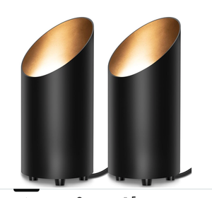 SUNVIE 2 Pack Up Lights Indoor Floor Can Light Uplighting Indoor Spotlight with 2700K GU10 Bulb Accent Lighting Floor Uplighting for Home Plant Picture, UL Listed 5.9 FT Plug Cord & Foot Switch