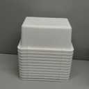 Zonon 12 Pcs Plastic Cubby Storage Bins Classroom Cubby Organization Storage Containers with 1 Pack Self Adhesive Labels Bin for Office Library School Home(White Color)