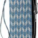 Double Zipper Wallet for Woman Clutch Purse with Cell Phone Holder for Smartphone/Card/Coin/Cash
